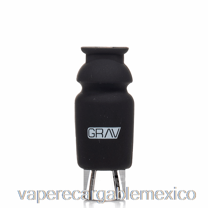 Vape Recargable Grav Muleta De Vidrio Con Tapa De Silicona Negro